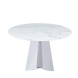 Homy france Table à manger Capucine - Marbré blanc