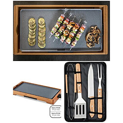 Plancha - LIVOO - 2200W - Revêtement antiadhésif - Bac récupérateur - Plaque amovible 50x24,5cm