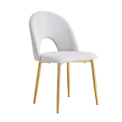 Homy France Lot de chaises TEDDY Gold velours