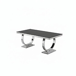 Homy france Table à manger rectangulaire - Noir