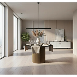 Avis Homy france Table à manger ronde - Noir et or