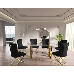 Avis Homy france Table à manger Igrec Gold - Transparent