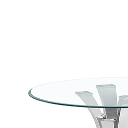 Acheter Homy france Table à manger ronde en verre - Transparent