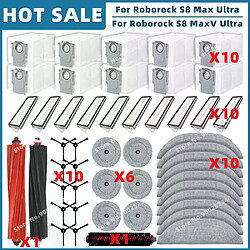 Kit d’accessoires pour aspirateur robot compatible Roborock S8 Max Ultra