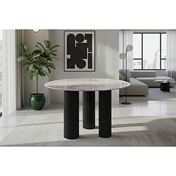 Avis Homy france Table à manger ronde céramique - Marbré gris