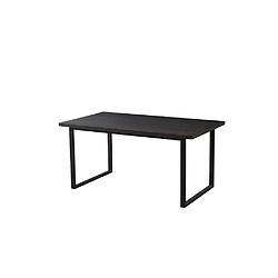 Homy France Table BELGRADE en bois 4 à 6 couverts pied métal noir l 160 cm