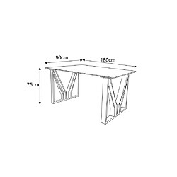 Homy france Table à manger Igrec Gold - Transparent pas cher