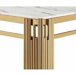 Homy france Table à manger verre - Marbre blanc pas cher