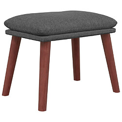 Decoshop26 Repose-pieds tabouret 45 x 29,5 x 35 cm tissu gris DEC030281