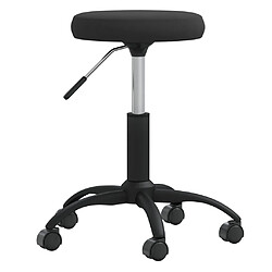 Decoshop26 tabouret de travail pivotant en velours - Noir