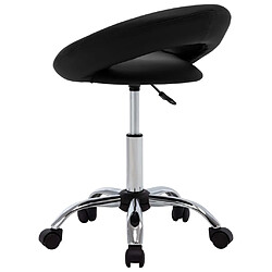 Acheter Decoshop26 Tabouret pivotant à roulettes - Noir