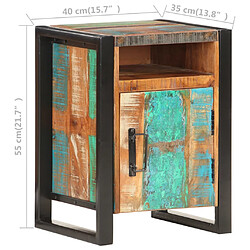 Decoshop26 table de chevet avec porte - multicolore pas cher