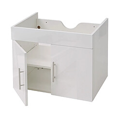 Decoshop26 Meuble sous-vasque meuble de salle de bain brillant 60cm blanc 04_0001250