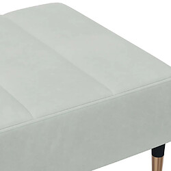 Acheter Decoshop26 Tabouret repose-pieds velours - Gris