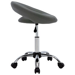 Avis Decoshop26 Tabouret de travail à roulettes - Gris