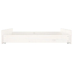 Acheter Decoshop26 Tiroir de lit rangement avec roulettes lot de 2 bois de pin blanc TDL0206842