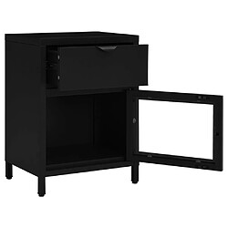 Decoshop26 Table de chevet avec tiroir - Noir pas cher