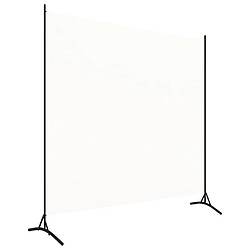 Decoshop26 Séparateur de pièce cloison pliable 175 x 180 cm en tissu blanc DEC031143