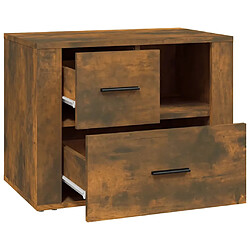 Avis Decoshop26 Table de chevet avec tiroirs - Chêne