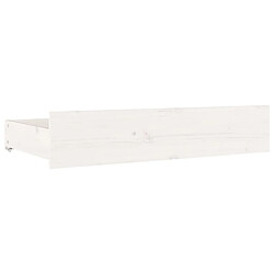 Decoshop26 Tiroir de lit rangement avec roulettes lot de 4 bois de pin blanc TDL0206816