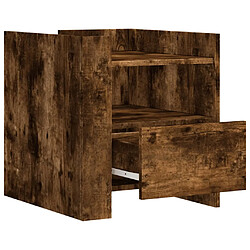 Decoshop26 Table de chevet avec tiroir - Chêne pas cher