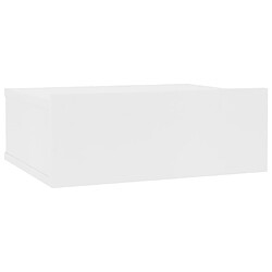 Decoshop26 Table de chevet murale - Blanc