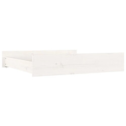 Decoshop26 Tiroir de lit rangement avec roulettes lot de 2 bois de pin blanc TDL0206840