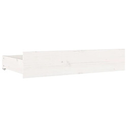 Decoshop26 Tiroir de lit rangement avec roulettes lot de 4 bois de pin blanc TDL0206815