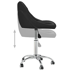 Decoshop26 Tabouret de bureau à roulettes - Noir pas cher