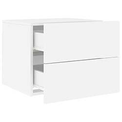 Acheter Decoshop26 lot de 2 tables de chevet murales - Blanc