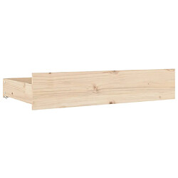 Decoshop26 Tiroir de lit rangement avec roulettes lot de 4 bois de pin TDL0206813