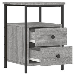 Avis Decoshop26 Table de chevet 2 tiroirs - Gris