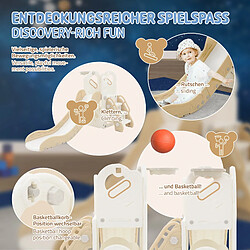 Joyz 3 en 1 Tour de jeux pour enfants Toboggan Set Indoor Outdoor Jouet Panier de bas