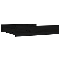 Decoshop26 Tiroir de lit rangement avec roulettes lot de 2 bois de pin noir TDL0206819