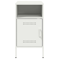 Decoshop26 lot de 2 chevets métal - Blanc