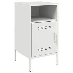 Decoshop26 lot de 2 chevets métal - Blanc