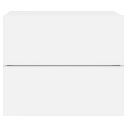Decoshop26 lot de 2 tables de chevet murales - Blanc pas cher