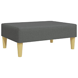 Decoshop26 Repose-pieds tabouret 77 x 55 x 31 cm tissu gris DEC030331