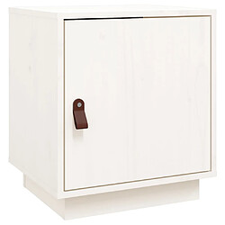 Decoshop26 Table de chevet avec porte - Blanc