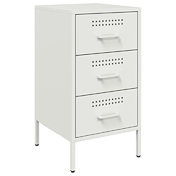 Decoshop26 lot de 2 tables de chevet - Blanc