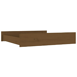 Decoshop26 Tiroir de lit rangement avec roulettes lot de 2 bois de pin marron TDL0206822