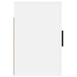 Decoshop26 Lot de 2 chevets muraux avec porte - Blanc pas cher