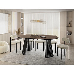 Wfl group Table à manger Naro - Marron noyer