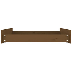 Acheter Decoshop26 Tiroir de lit rangement avec roulettes lot de 2 bois de pin marron TDL0206822