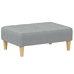 Decoshop26 Repose-pieds tabouret bout de lit 77 x 55 x 31 cm tissu gris DEC030261