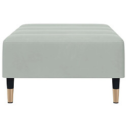 Avis Decoshop26 Tabouret repose-pieds velours - Gris