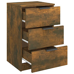Acheter Decoshop26 Table de chevet 3 tiroirs - Chêne