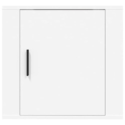 Avis Decoshop26 Lot de 2 chevets muraux avec porte - Blanc