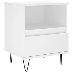 Decoshop26 Table de chevet avec tiroir - Blanc