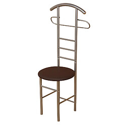 Decoshop26 Valet de chambre en métal - Marron